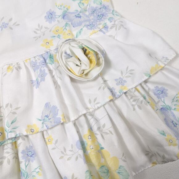 Vintage Diane Von Furstenberg Dress Girls Size 6x Floral Drop Waist Party - Picture 3 of 6